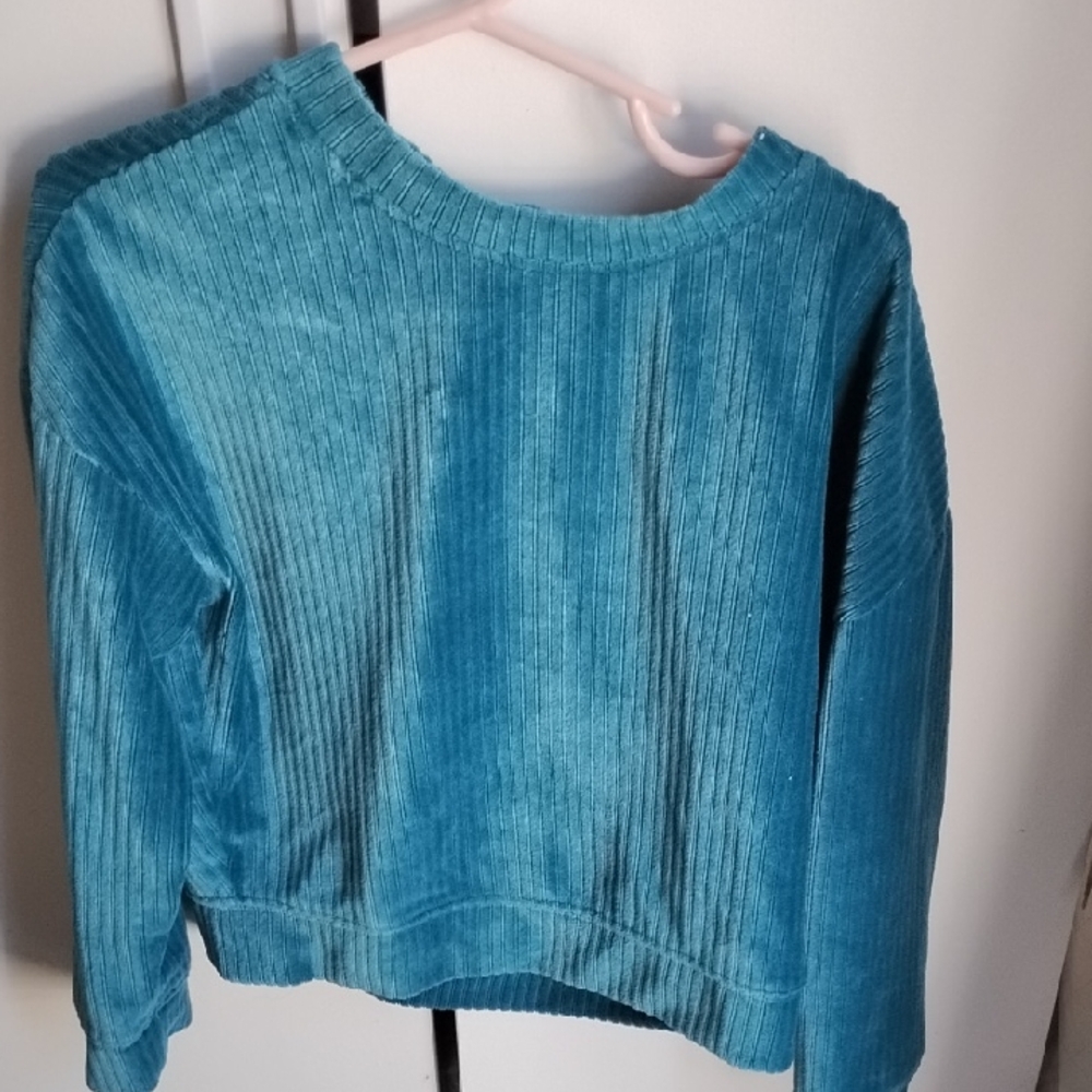 Wonder Nation Blue Crew Neck Sweater Ribbed Knit